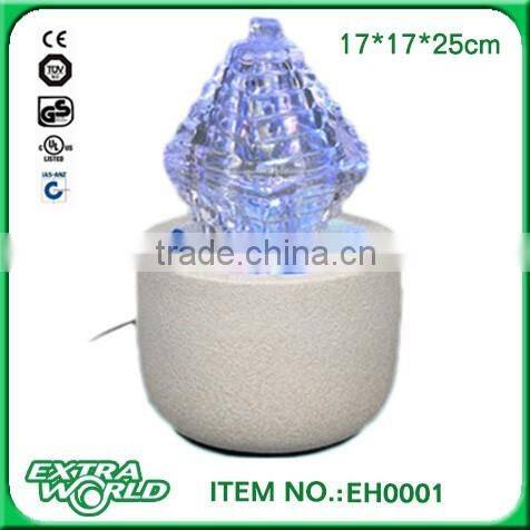 glass water feature decorative fountain for indoors