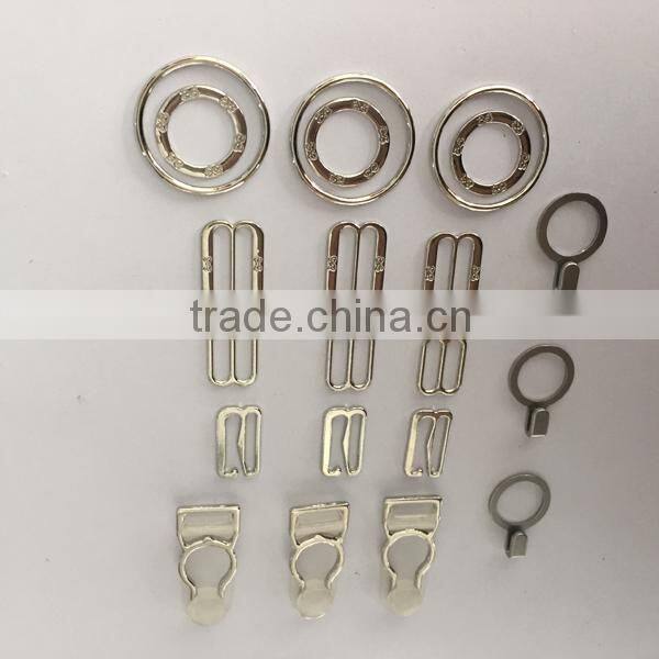 Wholesale underwear accessory woman lady young girl bra accessory in China nylon bra shoulder straps adjuster buckle ring slider