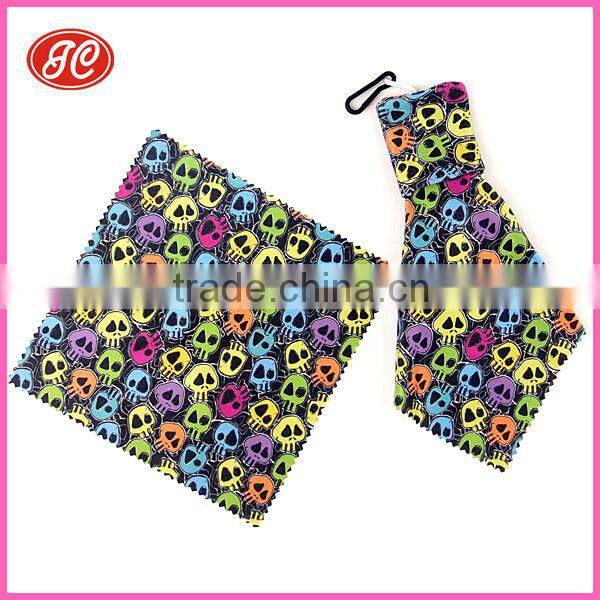 Logo Printed Microfiber Glasses Cloth Key Chain