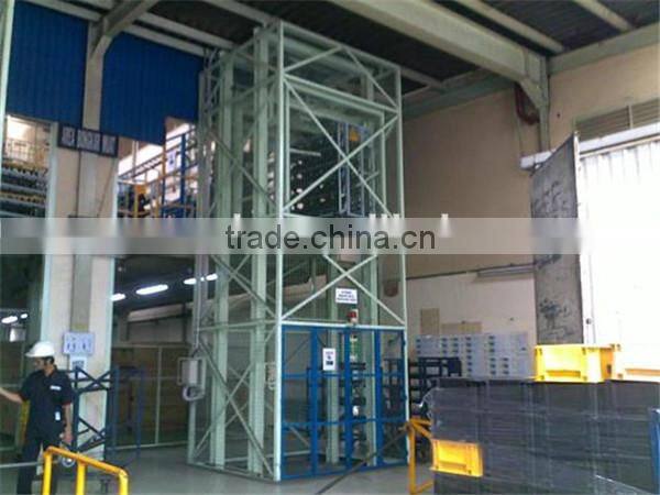 Electric freight elevator/hydraulic cargo lift/guide rail lift
