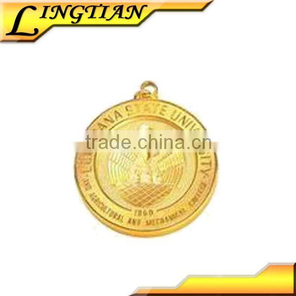 2015 free sample custom design antique copper plated brass medal