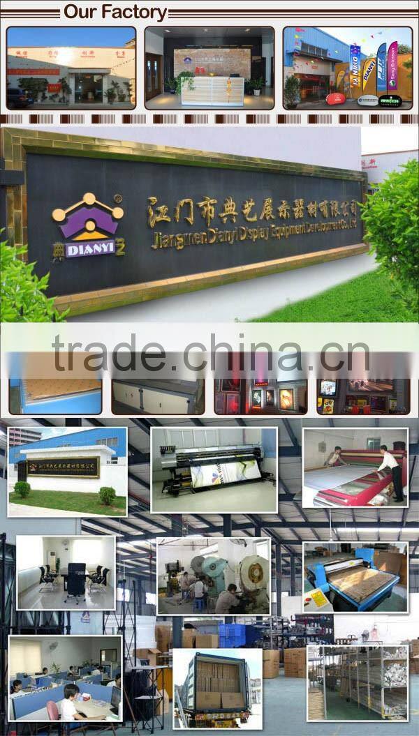 Promotion banner curve straight aluminium tension fabric store display