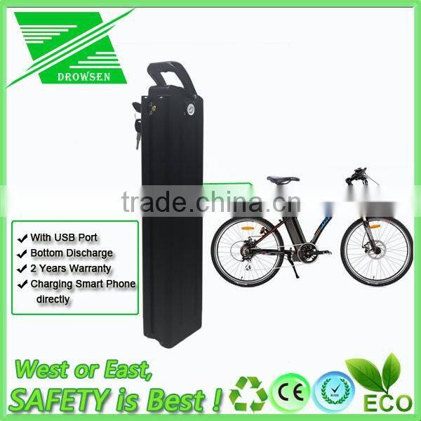 NEW Arrival 2 Years Warranty 10S7P Electric Bike Battery 36V 15Ah with USB in Black