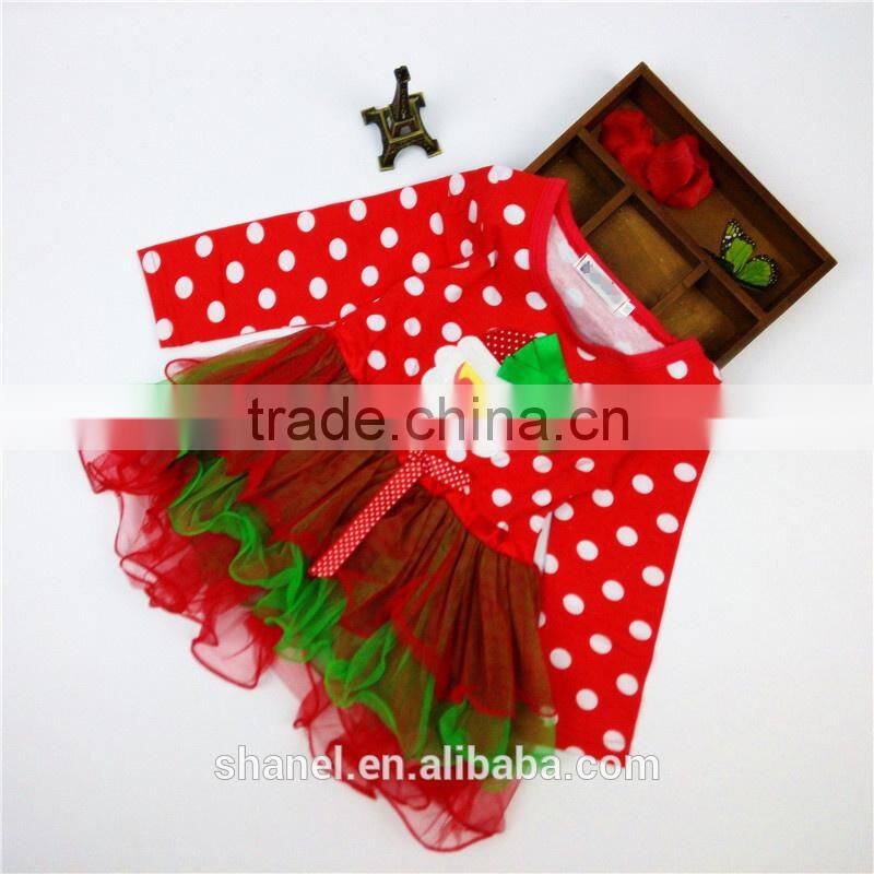 New design 2015 Christmas girls princess dress Chrismas/New Year clothing