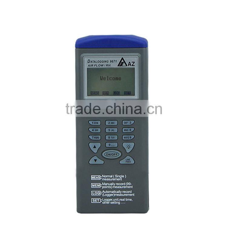 RS232 Software Wind Speed Data Logger 0.6~32M/S Digital Anemometer Data Logger AZ9671
