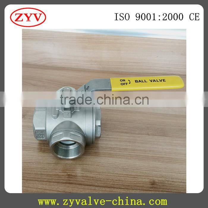 Hoting selling Three-way ball valve with direct mounting pad