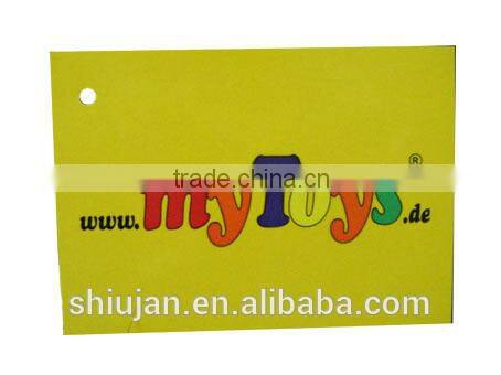 Printed paper hangtag for garment