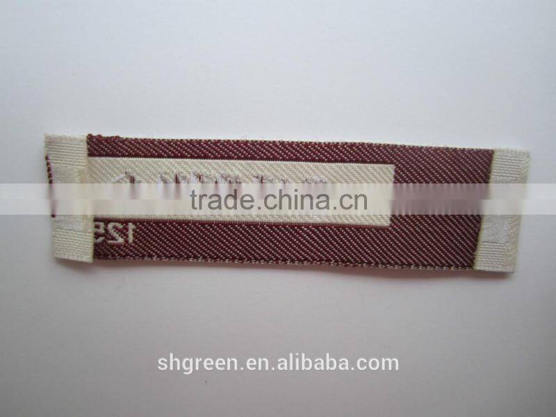 end fold damask woven neck tags