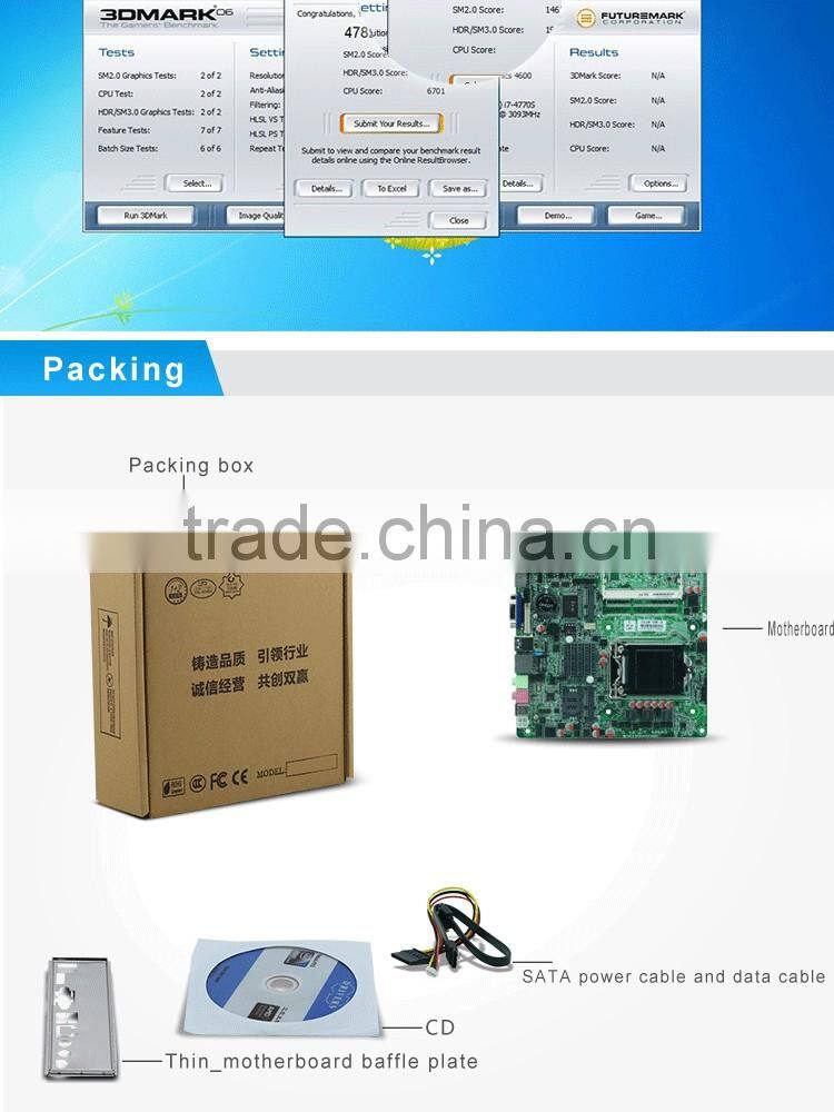 Mini PC Share mainboard i3 motherboard I7 industrial motherboard Support 2* SATAIII,Speed up to 6Gbps
