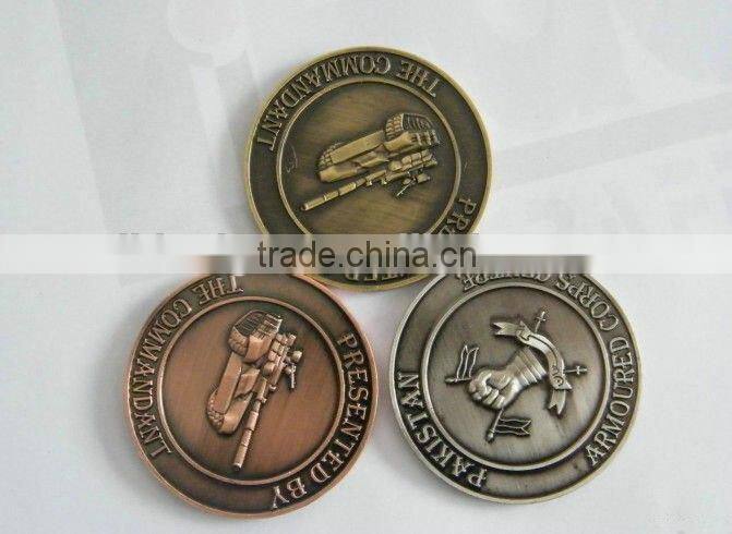 custom antique 3D metal coin/cheap metal coin/ challenge coin/metal token