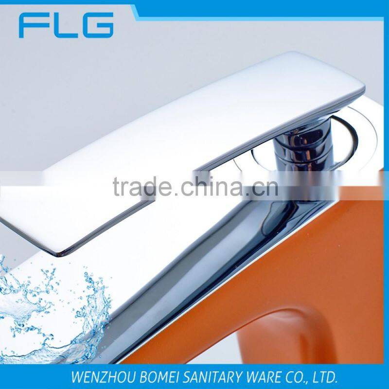 FLG100328 Orange Colour Painting Single Lever Basin Faucet