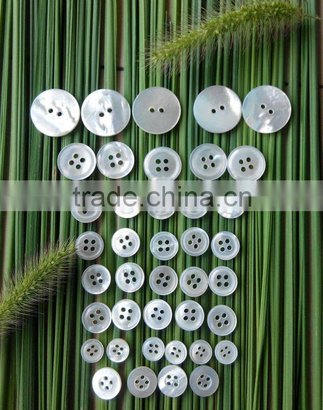 environmental white mother of peal shell button for high quality&class clothings