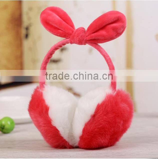 Two Colored Soft Cony Hair Kids Earmuffs