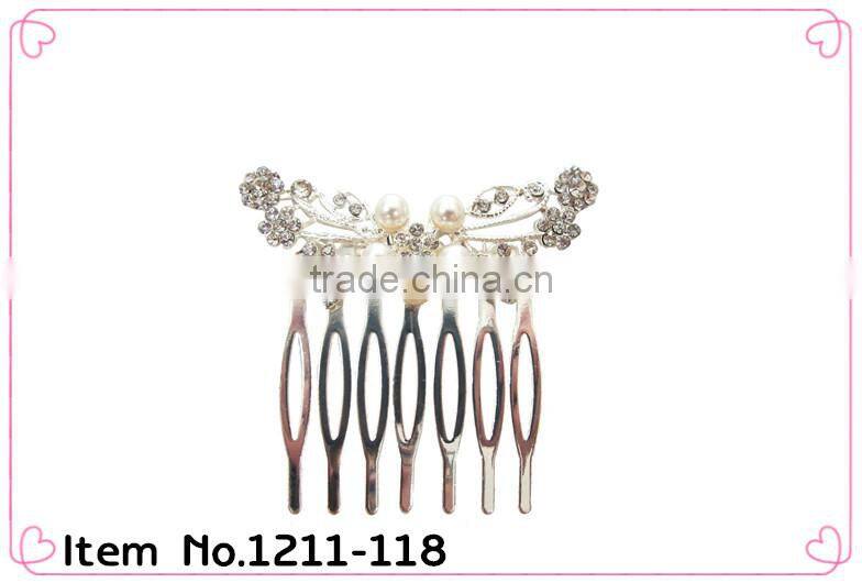 Hot sale!!!silver titanic butterfly hair combs