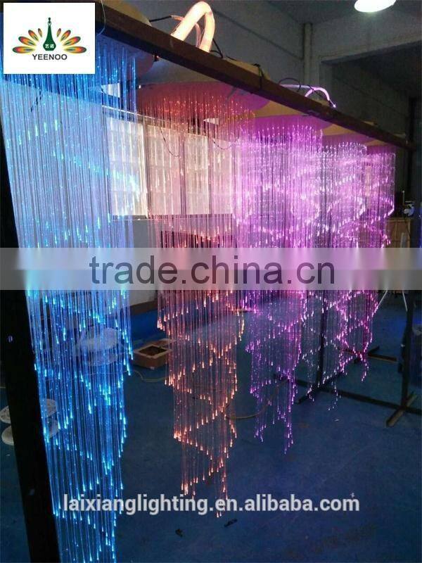 0.5m fiber spiral chandelier with mutilcolor change IR/RF remote controller