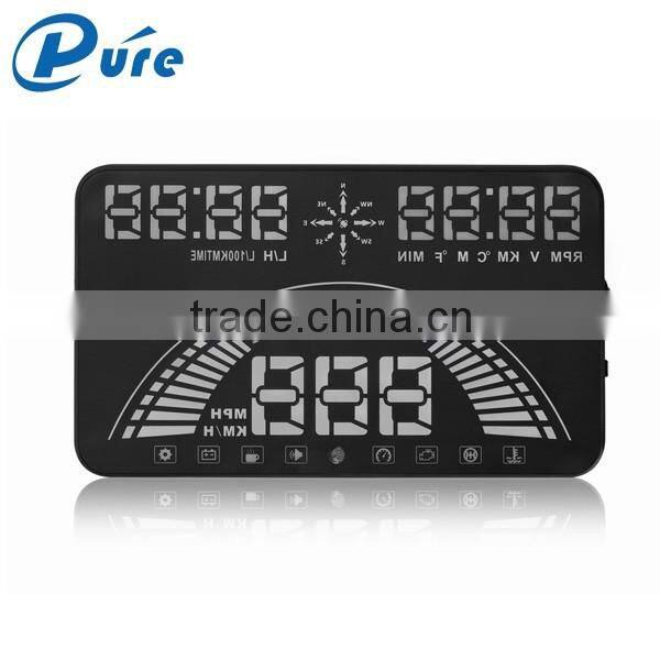 Wholesale Factory price GPS and OBD Head Up Display HUD for Car With Speed and Overspeed Display