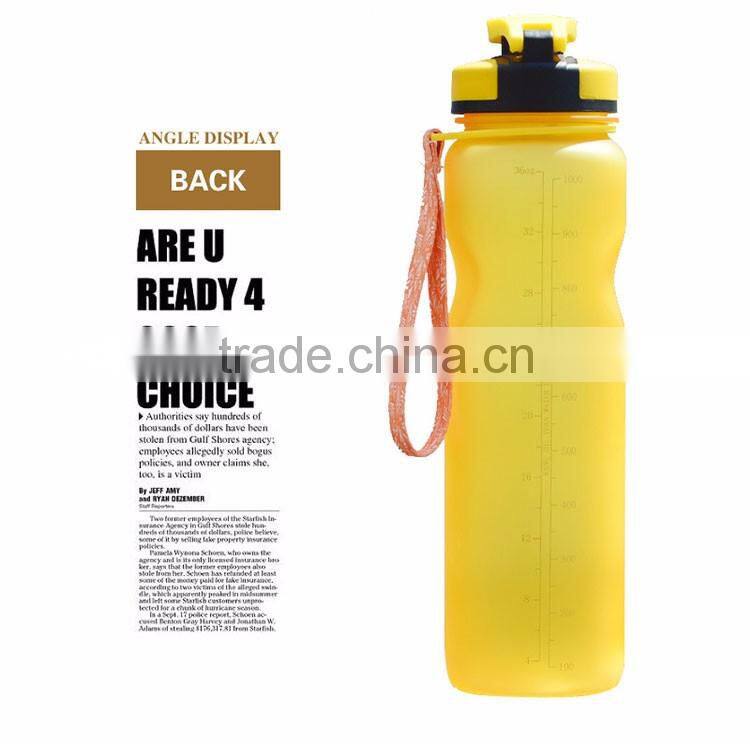 1000ml Plastic Sports Water Bottle Reusable Drinking Cups Manufacturer