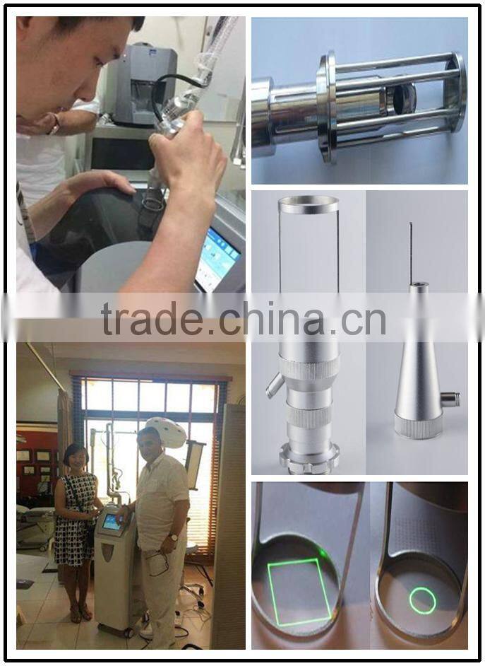 Fractional co2 laser equipment RF mental tube for vaginal rejuvenation/ wrinkle scar acne removal