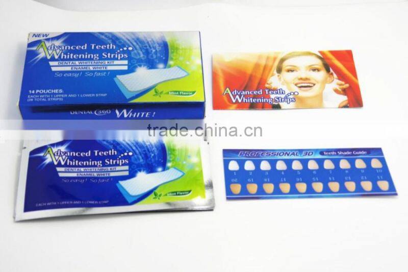 Eu standard professional teeth whitening strips with non peroxider, tooth whitening