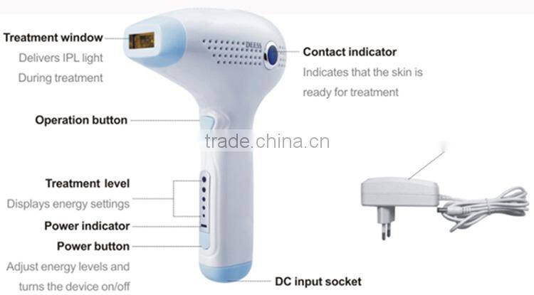 2017 new home use with 300000 shots GP580 facial hair epilator ipl machine at home permanent hair removal