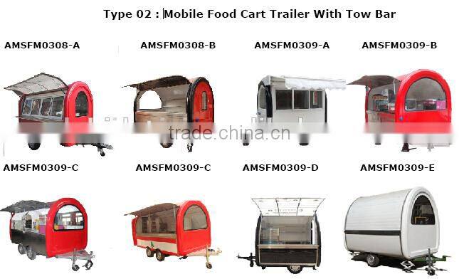 Made In China Mobile Ice Cream Cart Hot Sale Customized Logo Street Fast Food Trailer
