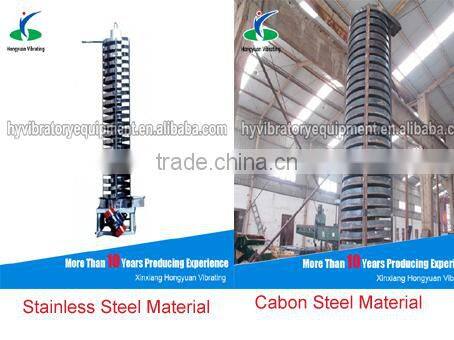 sand vertical conveyor/spiral elevator vertical spiral chute