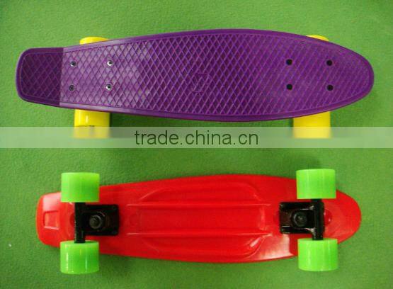 plastic skateboard, 22''X6'' plastic skateboard