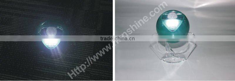 green hot round night light sensor with 3led indoor human