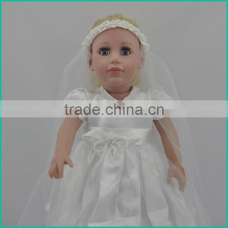 18 inch nature friendly cotton fit Ballerina doll clothing white