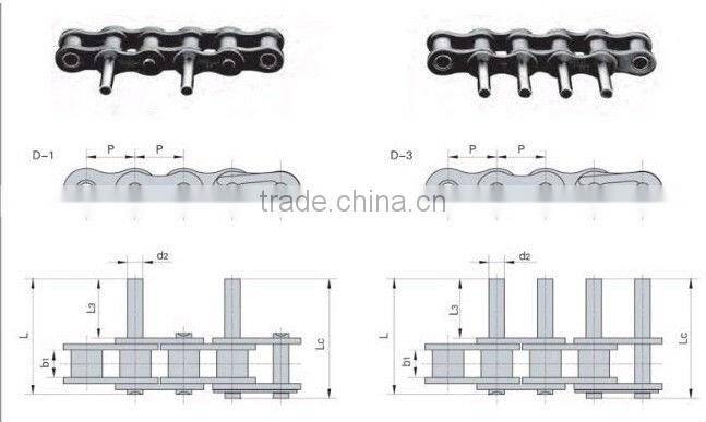 roller chains with extended pin