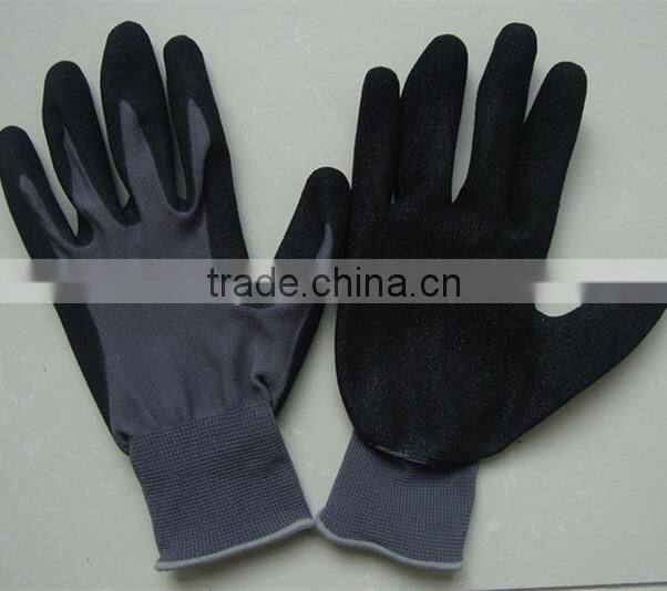 ployster liner nitrile sandy coated safety work glove