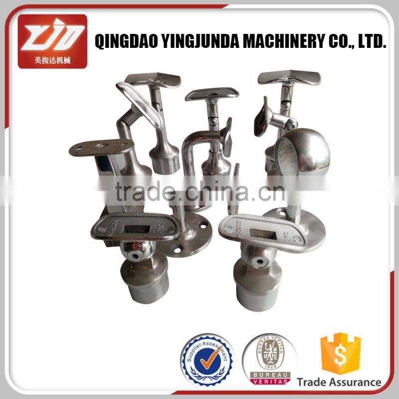 trade insurance adjustable square tube support handrail fitting handrail bracket stainless steel handrail fittings