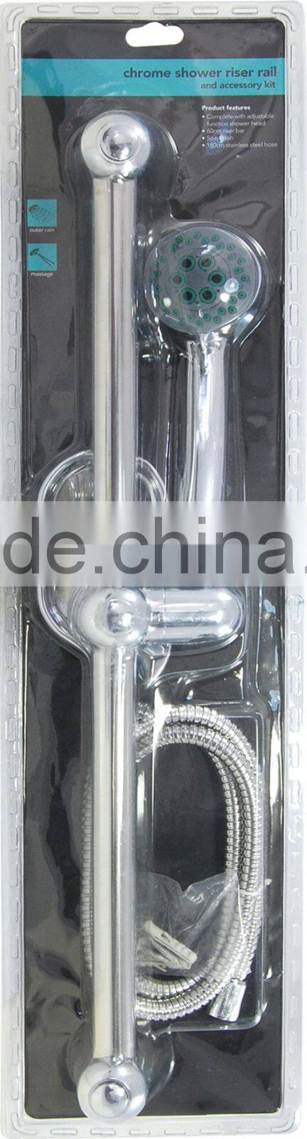 chrome waterfall shower head set