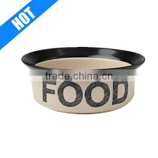 Hand Crafted 6" Pet Food Bowl Made of Ceramic Porcelain