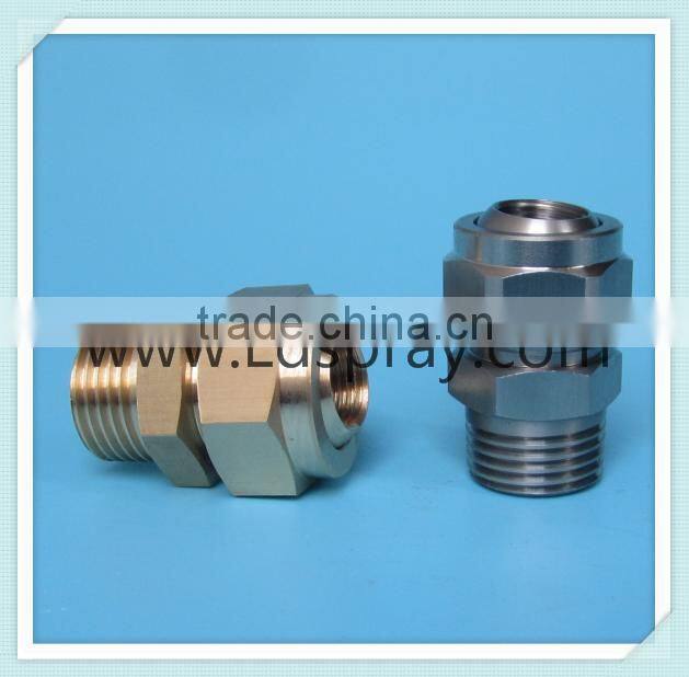 SS swivel joint with brass or stainless steel spjt spiral nozzle