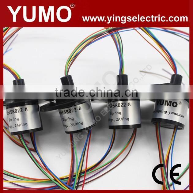 SR022-8P Slip ring Yumo Slip ring 8rings 2A per ring capsule slip ring