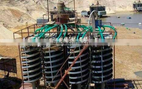 Alluvial gold gravity spiral chute separator