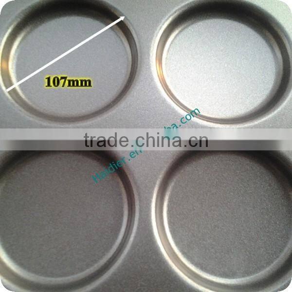 High quality 15 grooves aluminum alloy hamburger teflon coated baking tray round brea baking tray