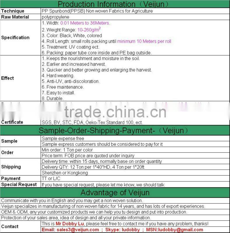 Spunbonded PP non woven weed control mat