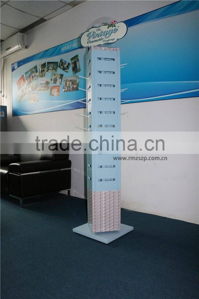 2016 Latest Revolving Slat wall Display Rack With Hooks