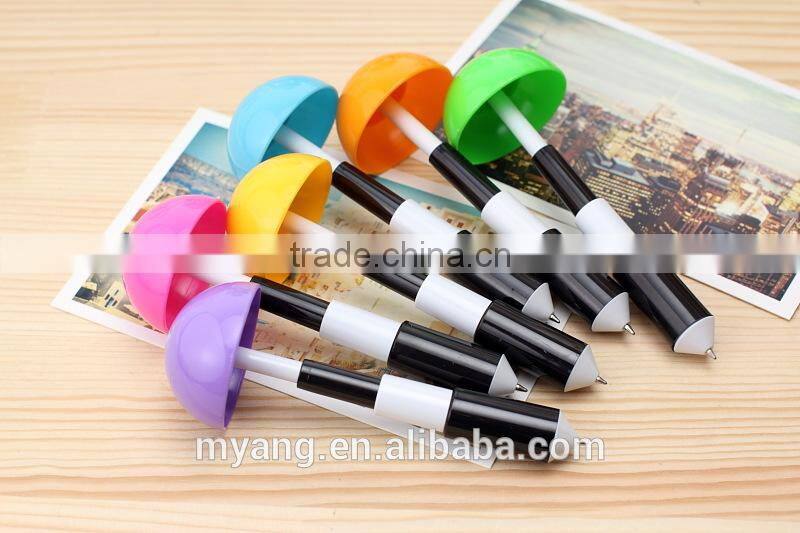 Advertising mushroom ball pen/printing own logo plastic ball pen/promotion ball pen
