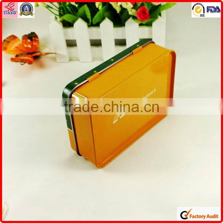 wholesale packing printing rectangle mini gift tin boxes for cookie