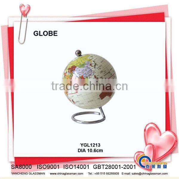 plastic deskpot globe with wood base YGL1213 plastic vintage world tabletop globe