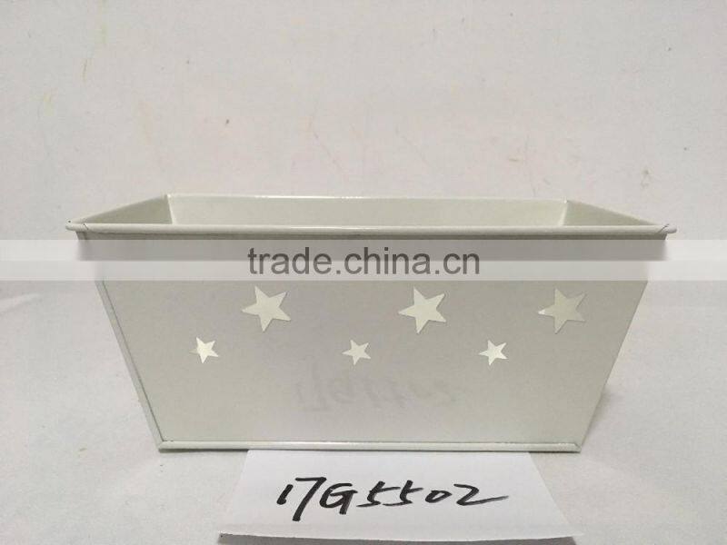 wholesale new sign rectangle home garden deco shenzhen a zinc coated wide flower pot