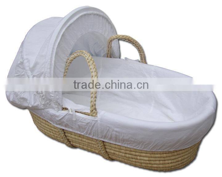 100%handmade and natural baby wicker moses basket wicker basket for baby