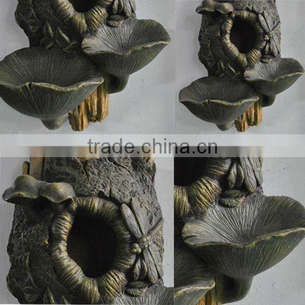 Resin Bark Circle Bird Feeder Antique Bird House