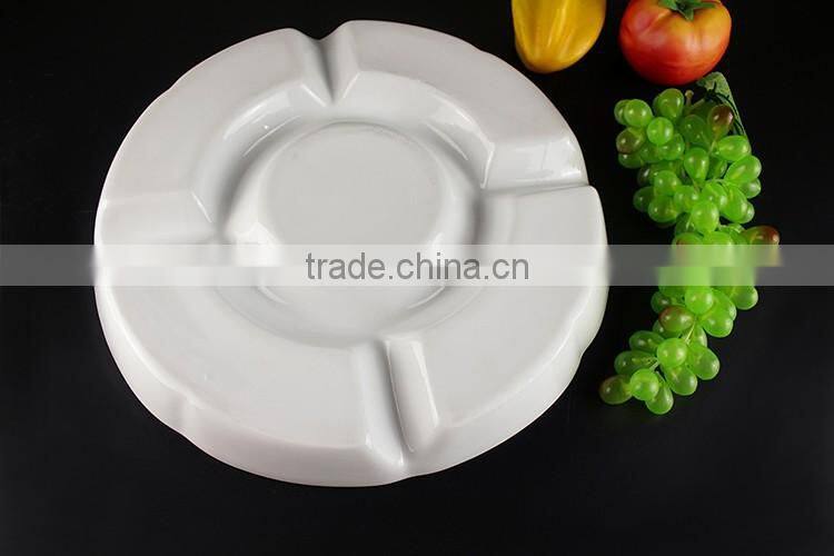 Factory direct wholesale white glazed ceramic section plates