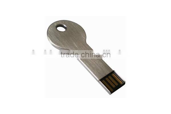 Silver 4GB Metal Key Shaped USB 2.0 Flash Drive