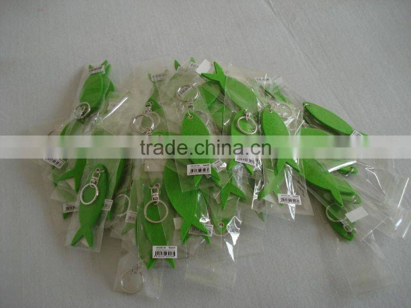 100%wool or polyester felt keychain