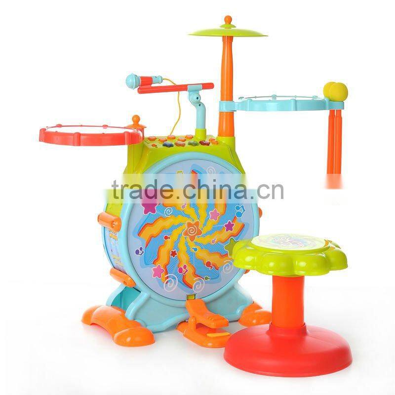 Supply fashion plastic cute kids toys rack drum mix wholesale